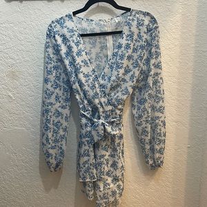 Blue floral Romper